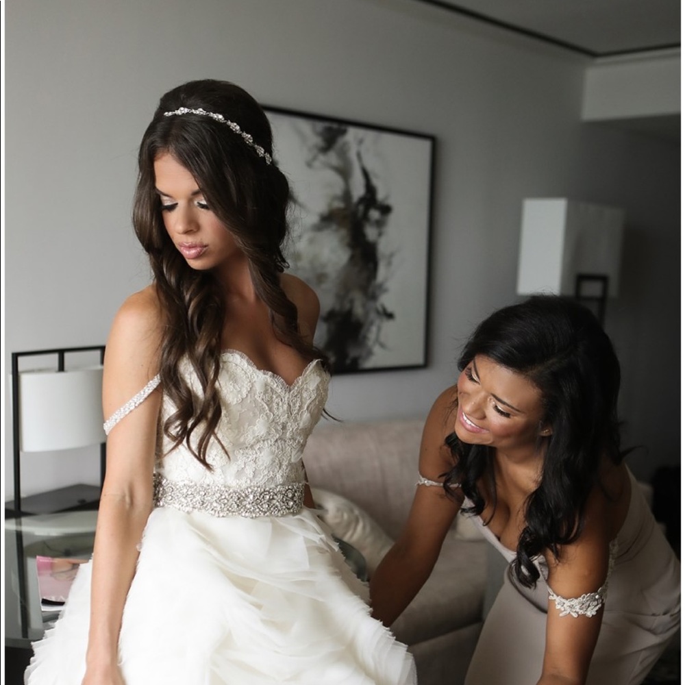 Bridal jeweled, crystal headband headpiece